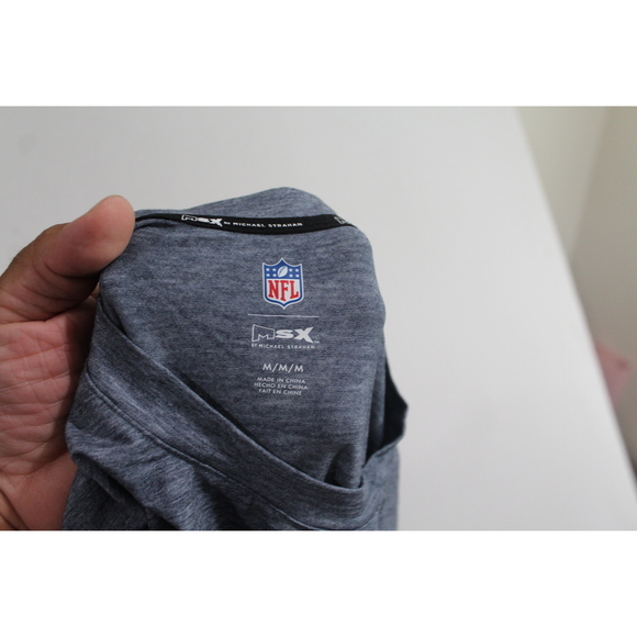 New England Patriots Women Gray Shirt Short Sleeve MSX Michael Strahan Medium - Picture 2 of 12